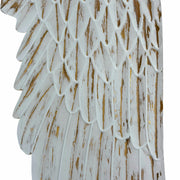 White - Image 8 - Zeckos Angel Wings Wall Sculpture, 34-Inch Metal White with Gold Accents