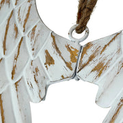 White - Image 9 - Zeckos Angel Wings Wall Sculpture, 34-Inch Metal White with Gold Accents