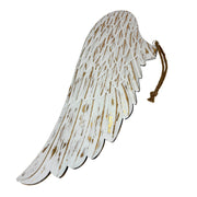 White - Image 11 - Zeckos Angel Wings Wall Sculpture, 34-Inch Metal White with Gold Accents