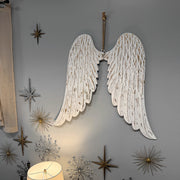 White - Image 5 - Zeckos Angel Wings Wall Sculpture, 34-Inch Metal White with Gold Accents