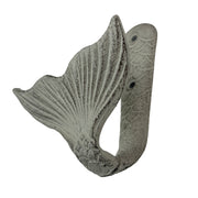 Zeckos Set of 3 Mermaid Tail Wall Hooks, Cast Iron, 5 Inch High Image 3