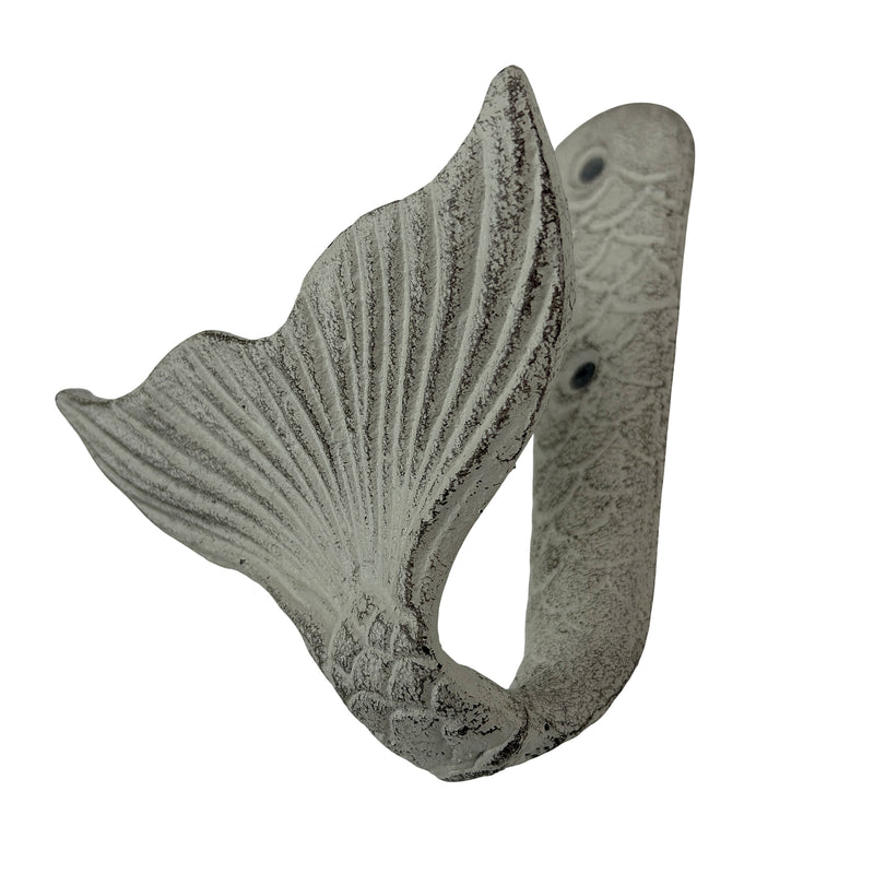 Zeckos Set of 3 Mermaid Tail Wall Hooks, Cast Iron, 5 Inch High Image 3