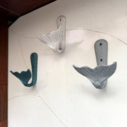 Zeckos Set of 3 Mermaid Tail Wall Hooks, Cast Iron, 5 Inch High Image 4