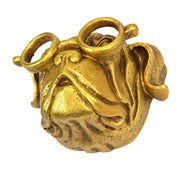 Zeckos Bulldog Wall Planter, Antique Gold Resin, 8 Inch Wide with Glasses Image 3