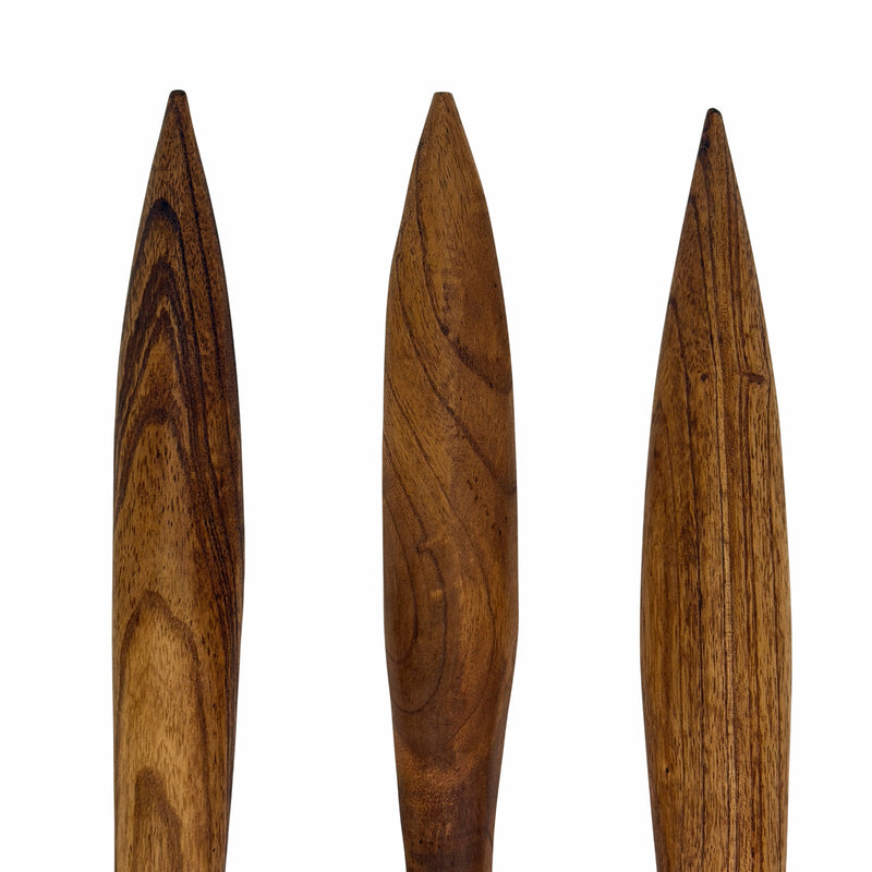 Zeckos Set of 3 Wooden Cutlery Wall Sculptures, Spoon Fork Knife, 24 Inch Image 9