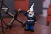 8-Inch Tall Saluting Dress Blues Bill U.S. Marine Military Garden Gnome Statue - Patriotic Indoor / Outdoor Decor for Your