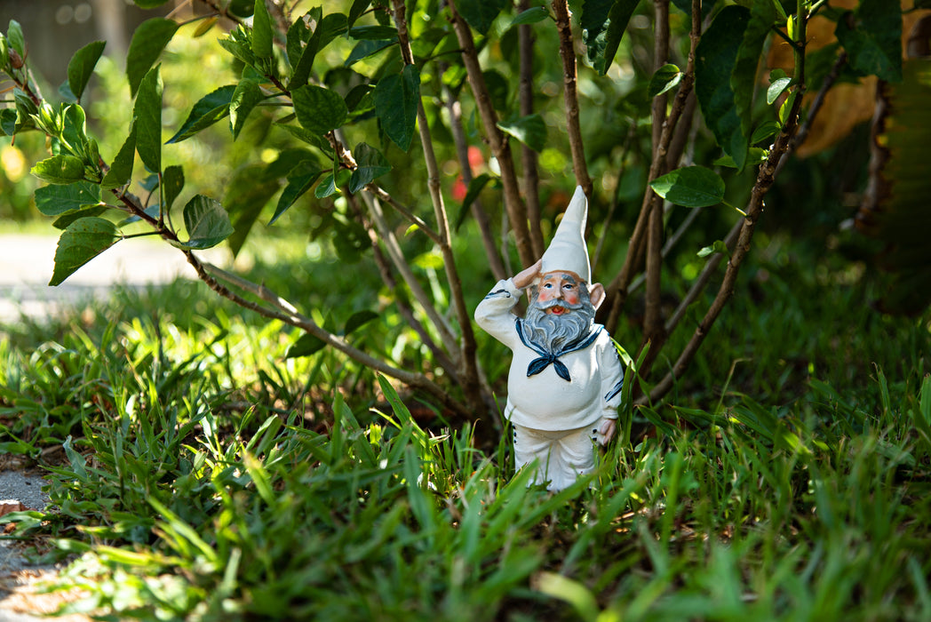 8-Inch Tall United States Navy Garden Gnome Statue, an Impactful Military Figurine and Home Decor Accent, Capturing the