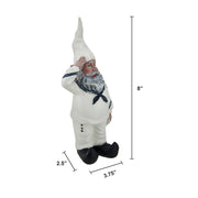8-Inch Tall United States Navy Garden Gnome Statue, an Impactful Military Figurine and Home Decor Accent, Capturing the