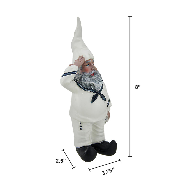 8-Inch Tall United States Navy Garden Gnome Statue, an Impactful Military Figurine and Home Decor Accent, Capturing the