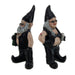 Gnoschitt and Gnofun 7.5 Inch High Motorcycle Gnomes Resin Yard Art Statues Funny Bikers Garden Gnome Weather Resistant Lawn