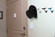Colorful Cast Iron Whale Tail Wall Hooks Set of 4 Nautical Décor Image 3