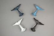 Colorful Cast Iron Whale Tail Wall Hooks Set of 4 Nautical Décor Image 7