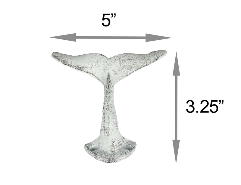 Natural - Image 8 - Set of 4 Colorful Cast Iron Whale Tail Wall Hooks - Decorative Nautical Coat, Towel or Clothing Hangers