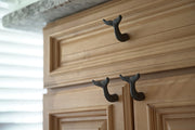 Brown - Image 8 - Set of 12 Rustic Cast Iron Whale Tail Drawer Pulls and Cabinet Knobs in Distressed Brown Finish, 2.25