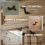 Navy - Image 2 - Set of 12 Whale Tail Drawer Pulls, 2.25 Inch Navy Blue Cast Iron