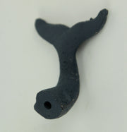 Navy - Image 8 - Set of 12 Coastal Navy Blue Cast Iron Whale Tail Drawer Pulls or Wall Hooks - Decorative Handles for