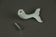 White - Image 9 - Set of 12 Distressed White Cast Iron Whale Tail Drawer Pulls Decorative Bathroom Cabinet Knobs Coastal