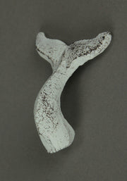 White - Image 7 - Set of 12 Distressed White Cast Iron Whale Tail Drawer Pulls Decorative Bathroom Cabinet Knobs Coastal