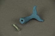 Light Blue - Image 10 - Set of 12 Light Blue Cast Iron Whale Tail Drawer Pulls Decorative Cabinet Knobs for Bedrooms,