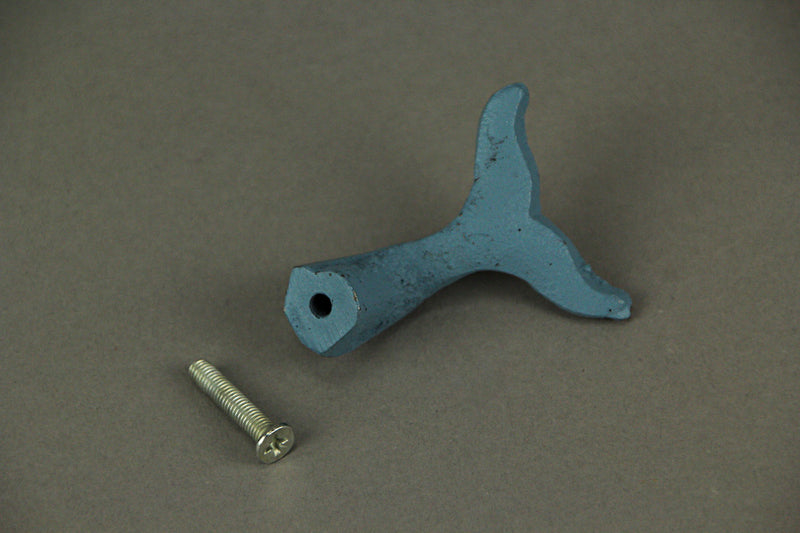 Light Blue - Image 10 - Set of 12 Light Blue Cast Iron Whale Tail Drawer Pulls Decorative Cabinet Knobs for Bedrooms,
