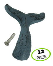 Light Blue - Image 4 - Set of 12 Light Blue Cast Iron Whale Tail Drawer Pulls Decorative Cabinet Knobs for Bedrooms,