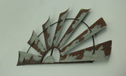 Gray - Image 7 - Vintage Weathered Galvanized Metal Half Windmill Wall Sculpture: Rustic Farmhouse Charm for Living Rooms,