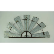 Half Windmill Wall Sculptures Set of 2, 24 Inch Galvanized Farmhouse Decor Image 6