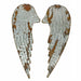 Set of 2 Weathered Galvanized Grey Metal Angel Wings Wall Hangings Measuring 28.5 Inches in Height - Rustic and Unique