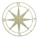 Ivory - Image 1 - Large Antique White Nautical Compass Rose Metal Wall Decor | 39.5” Indoor Outdoor Vintage Maritime Accent |