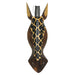 Natural Brown Giraffe - Image 1 - Natural Brown African Giraffe Jungle Mask Africa Decor Wood Wall Hanging 19 Inches High