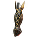 Natural Brown Giraffe - Image 3 - Natural Brown African Giraffe Jungle Mask Africa Decor Wood Wall Hanging 19 Inches High