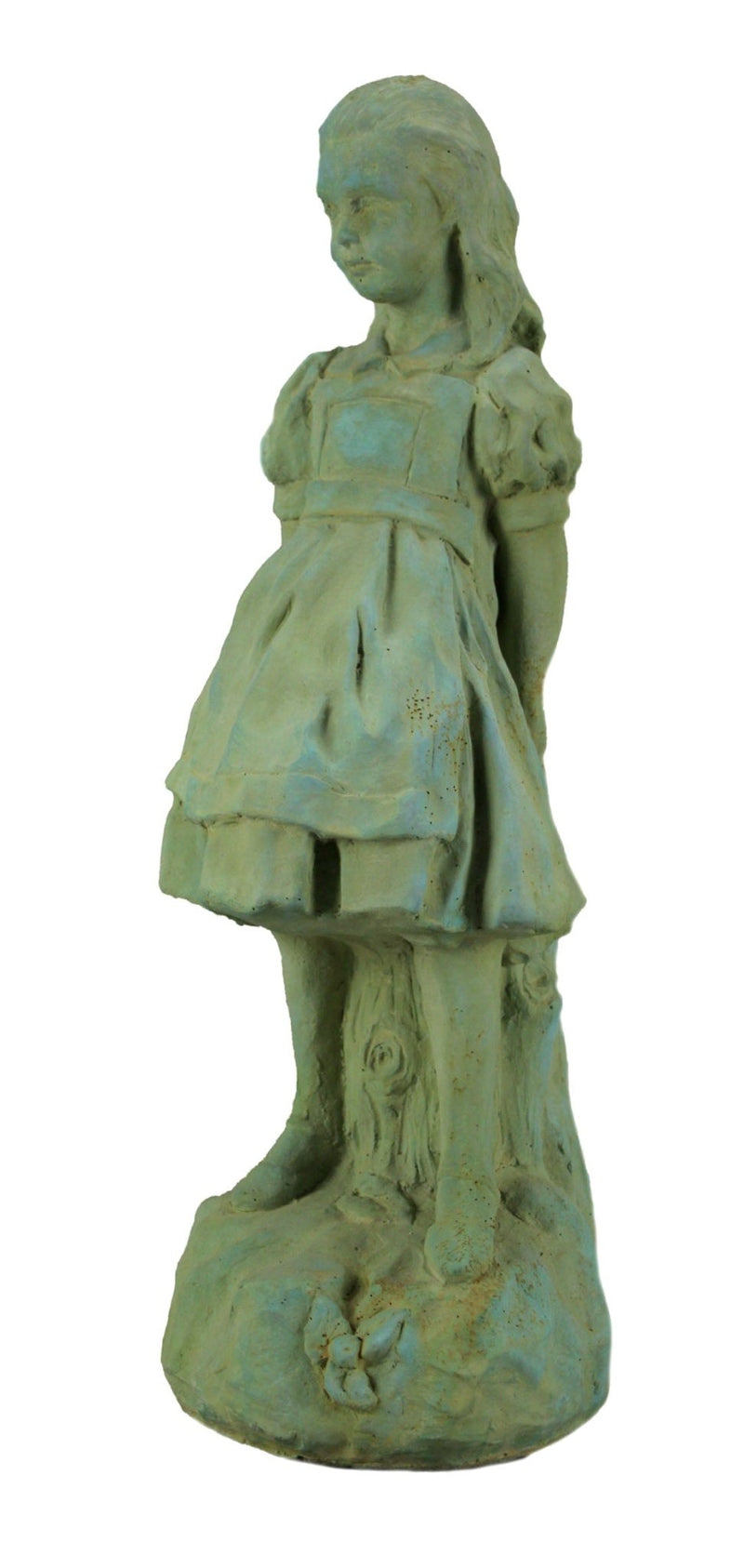 Alice in Wonderland Verdigris Finish Statue 19.5 in-CEMENT Image 1