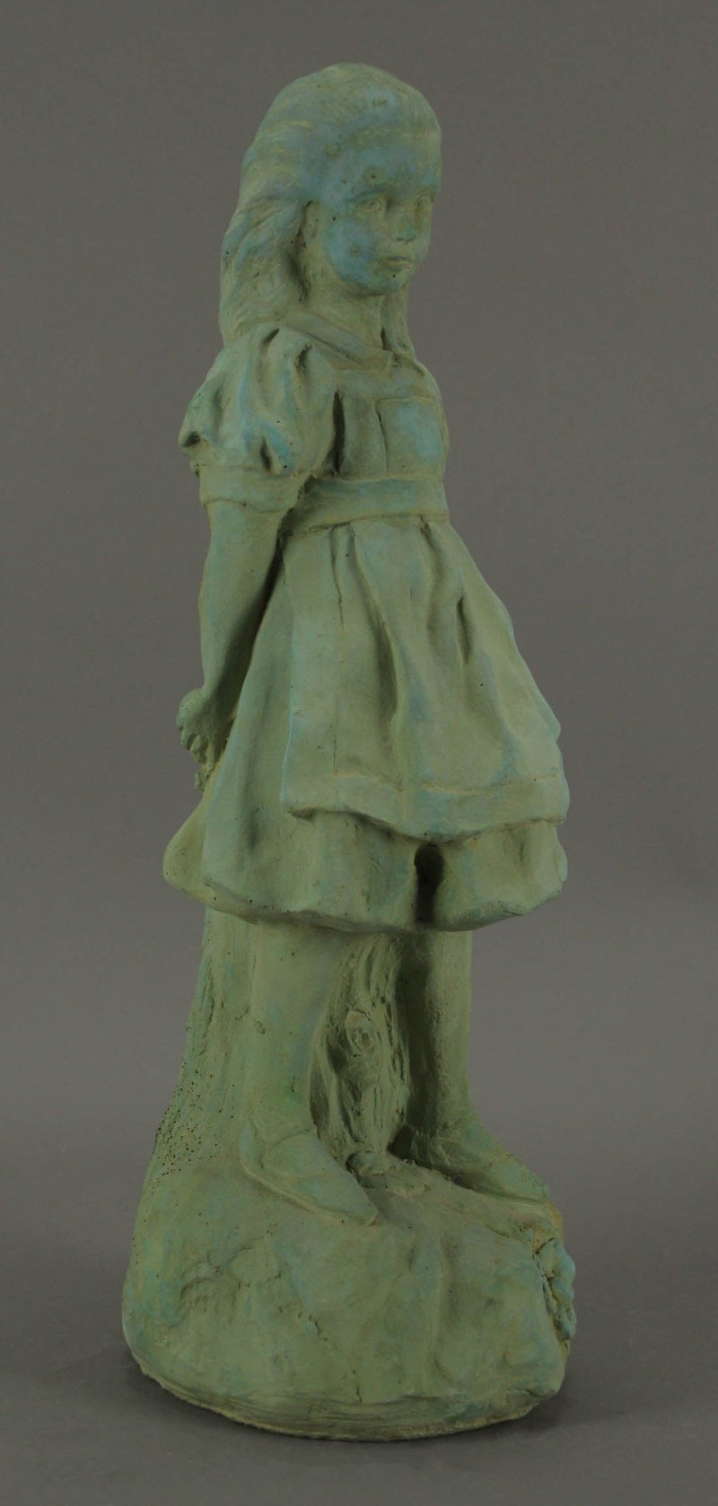 Alice in Wonderland Verdigris Finish Statue 19.5 in-CEMENT Image 2