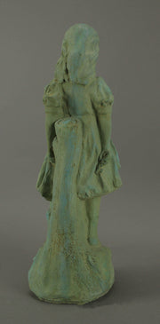 Alice in Wonderland Verdigris Finish Statue 19.5 in-CEMENT Image 3