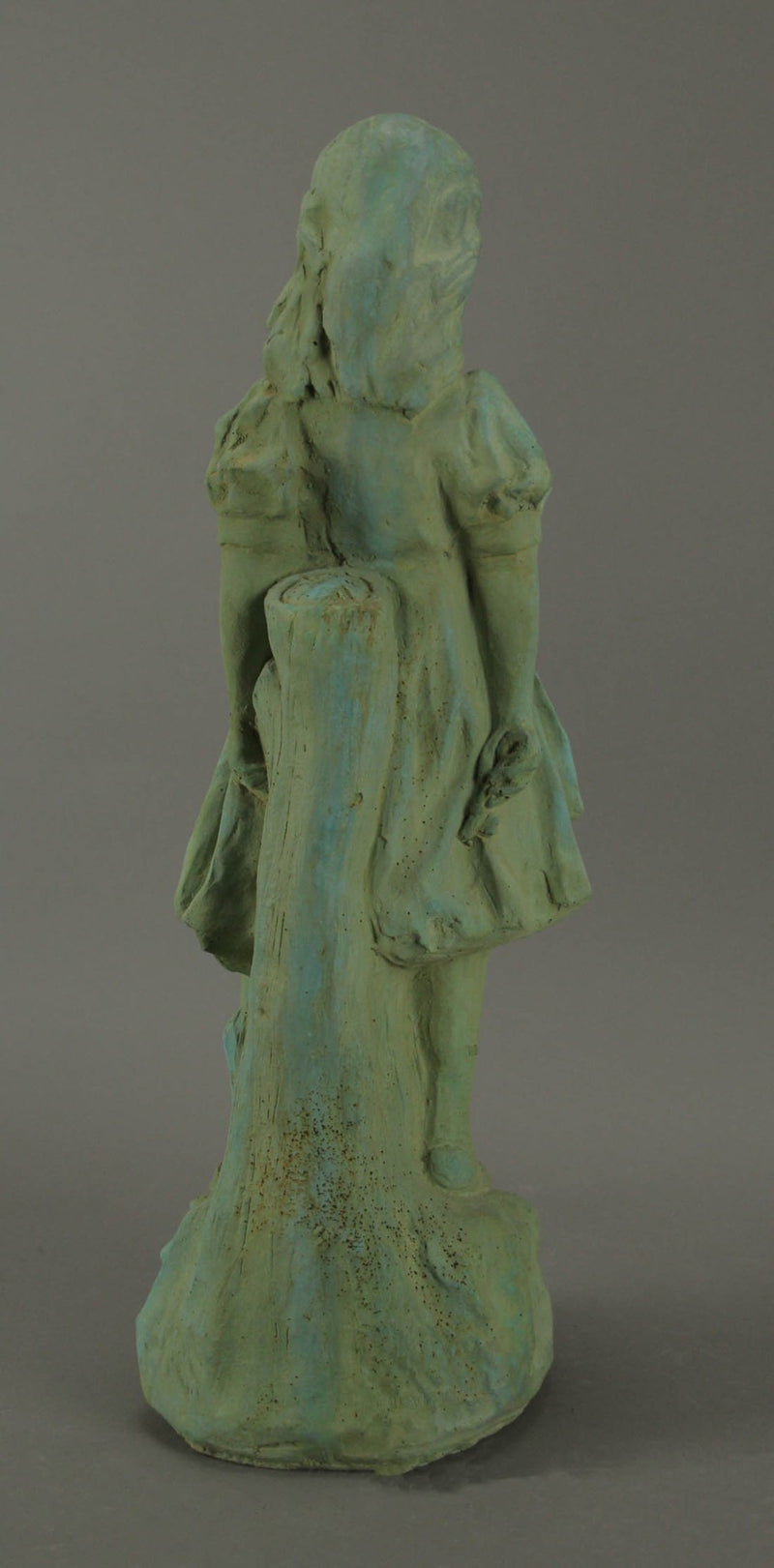 Alice in Wonderland Verdigris Finish Statue 19.5 in-CEMENT Image 3