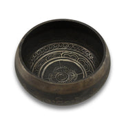 Antiqued Brass Tibetan Meditation Singing Bowl With Wooden Mallet Image 4