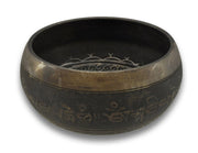 Antiqued Brass Tibetan Meditation Singing Bowl With Wooden Mallet Image 2
