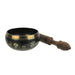 Antiqued Brass Tibetan Meditation Singing Bowl With Wooden Mallet 4 Inch Diameter Image 2