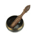Antiqued Brass Tibetan Meditation Singing Bowl With Wooden Mallet 4 Inch Diameter Image 3