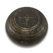 Antiqued Brass Tibetan Meditation Singing Bowl With Wooden Mallet Image 3