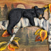 Bear Cub in Birch Forest Wood Wall Sculpture 24 x 34.5 Inch Rustic Intarsia Bear Wall Art for Cabin, Lodge, Living Room or