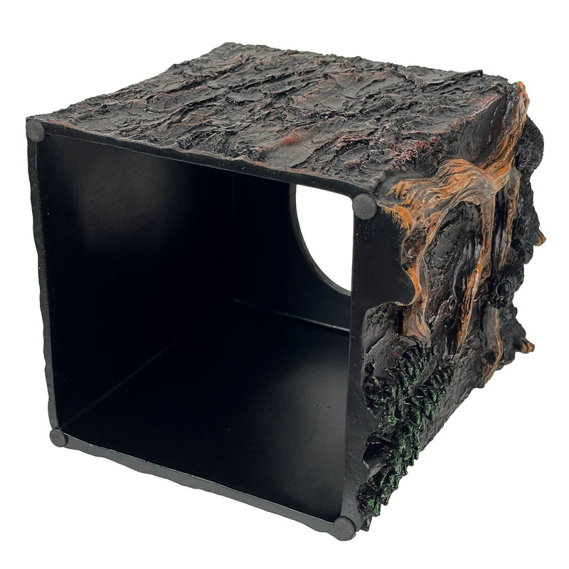 Bear Square Tissue Box Cover – Rustic Black Bear Resin Bathroom Decor with Protective Felt Pads, Fits Standard Square Tissue