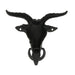 Black Enamel Cast Iron Baphomet Sabbatic Goat Head Decorative Doorknocker Image 3