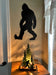 24-Inch Black Metal Cutout Bigfoot Silhouette Wall Hanging - Easy To Hang - Intriguing Yeti Sasquatch Decorative Art for a