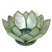 Green - Image 1 - Seafoam Green Capiz Shell Blooming Lotus Flower Blossom Tealight Candle Holder