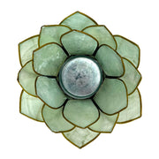 Green - Image 3 - Seafoam Green Capiz Shell Blooming Lotus Flower Blossom Tealight Candle Holder