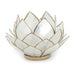 White - Image 1 - Handcrafted Natural White Capiz Shell Opening Lotus Flower Tealight Candle Holder - 5 Inches in Diameter -