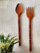 30 Inch - Image 6 - Hand-Carved Brown Wood Tiki Design Spoon & Fork Wall Sculpture Set Tropical Decor Utensil Decoration - 30