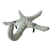 Coral - Image 4 - Set of 3 Cast Iron Blue and Coral Orange Starfish Decorative Wall Hooks: Towel, Hat, Key Hangers for Beach