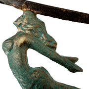Bronze - Image 3 - Set of 2 Verdigris Cast Iron Swimming Mermaid Metal Decorative Bronze Shelf Brackets - Coastal Decor